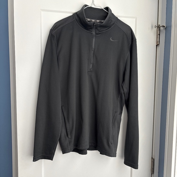 3 for $17 | NIKE Quarter Zip | Men’s Size L gray long-sleeved Dri-Fit - Picture 3 of 7